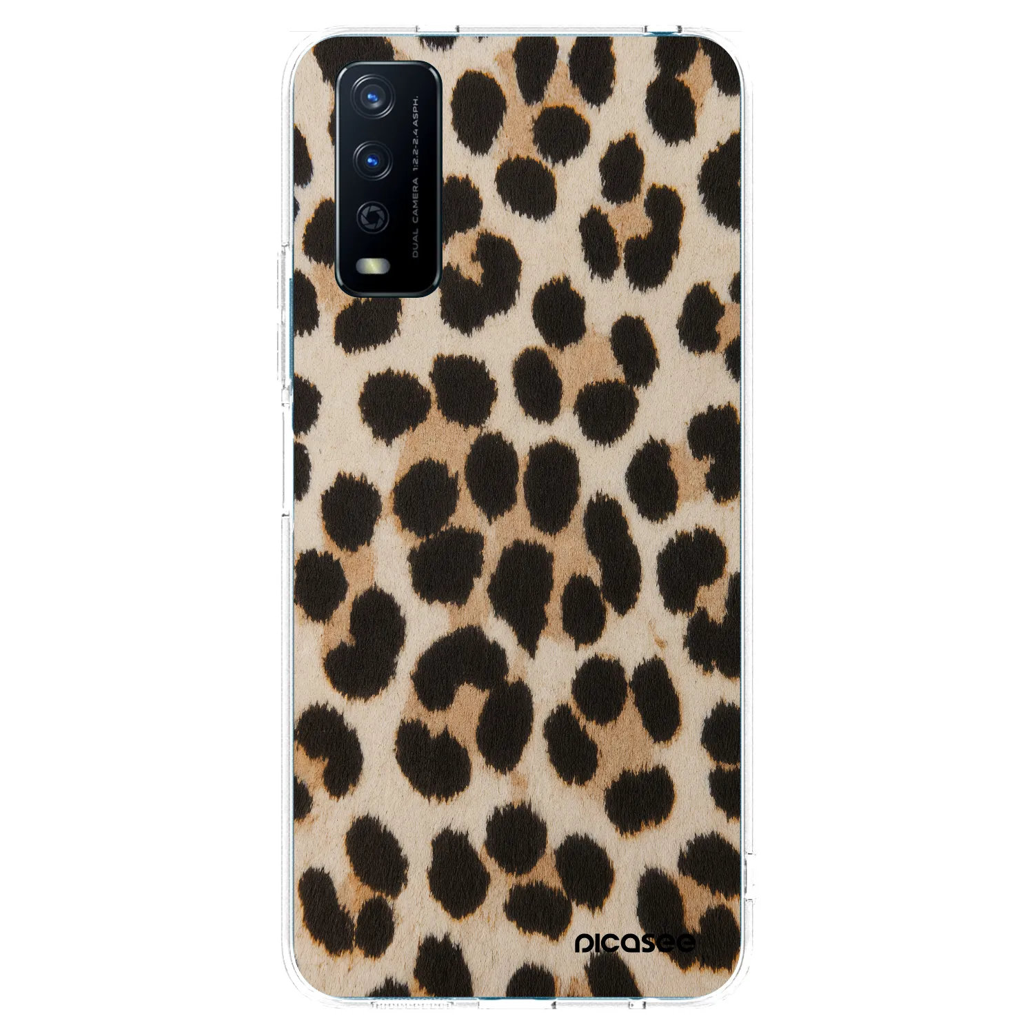 Picasee husă transparentă din silicon pentru Vivo Y11s - Brown Tiger