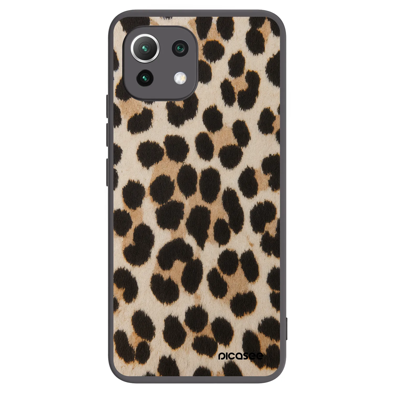 Picasee husă neagră din silicon pentru Xiaomi 11 Lite 5G NE - Brown Tiger