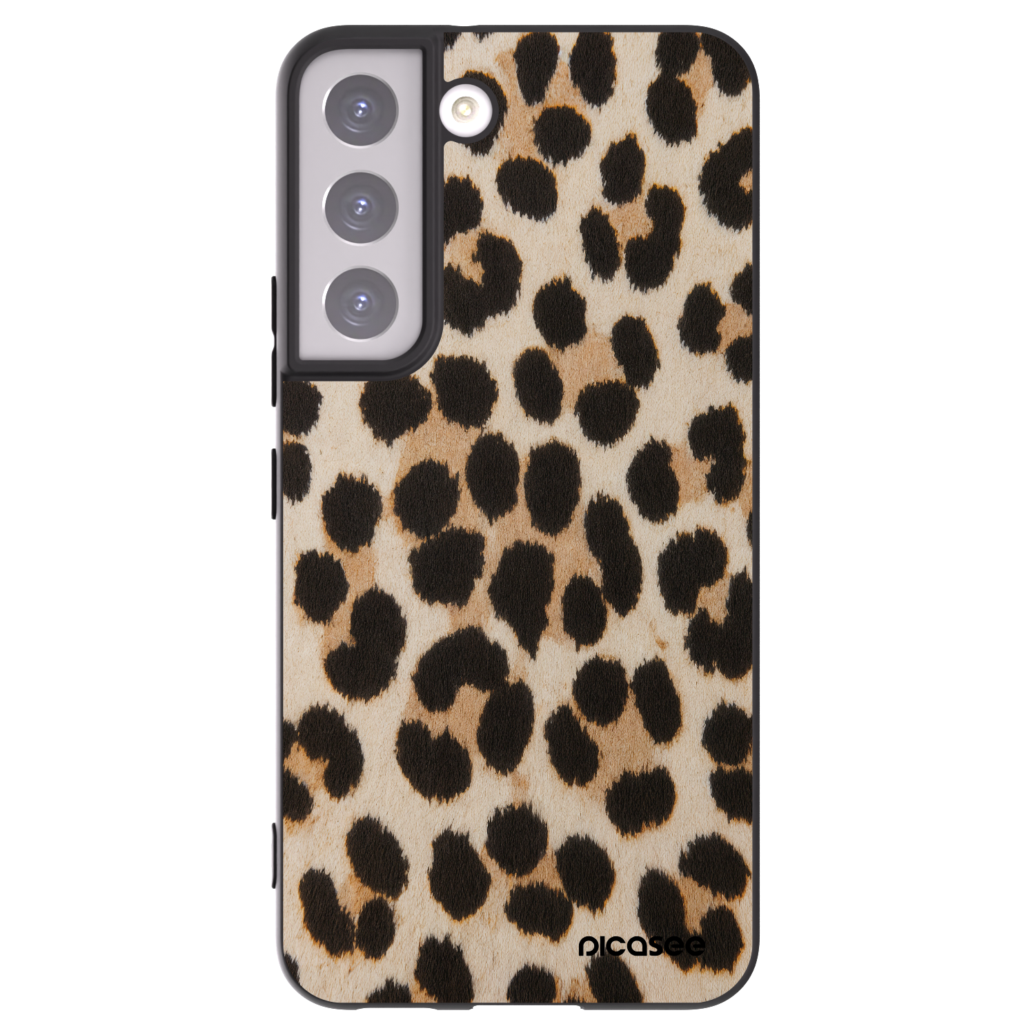 Picasee husă neagră din silicon pentru Samsung Galaxy S22 5G - Brown Tiger