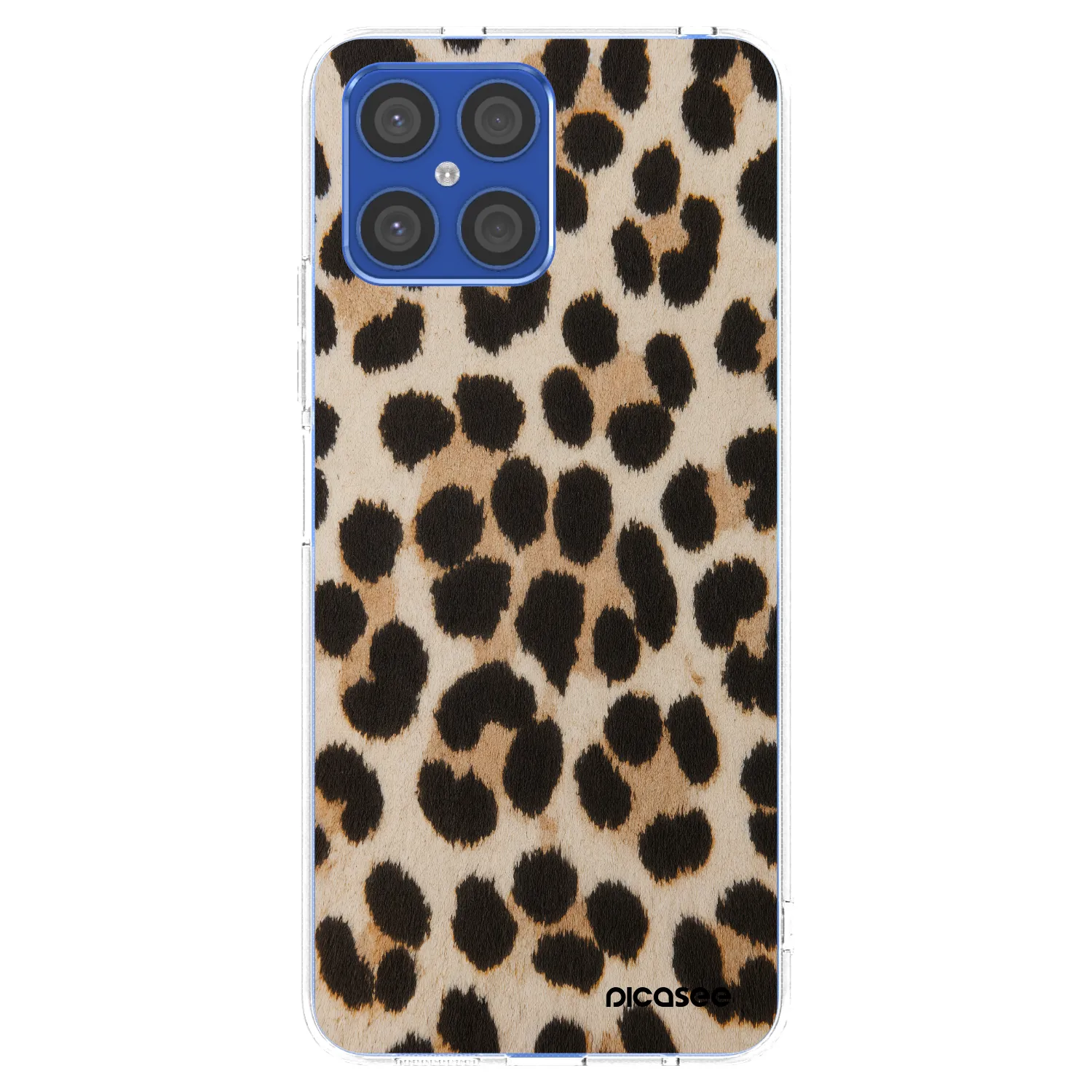 Picasee husă transparentă din silicon pentru Honor X8 4G - Brown Tiger