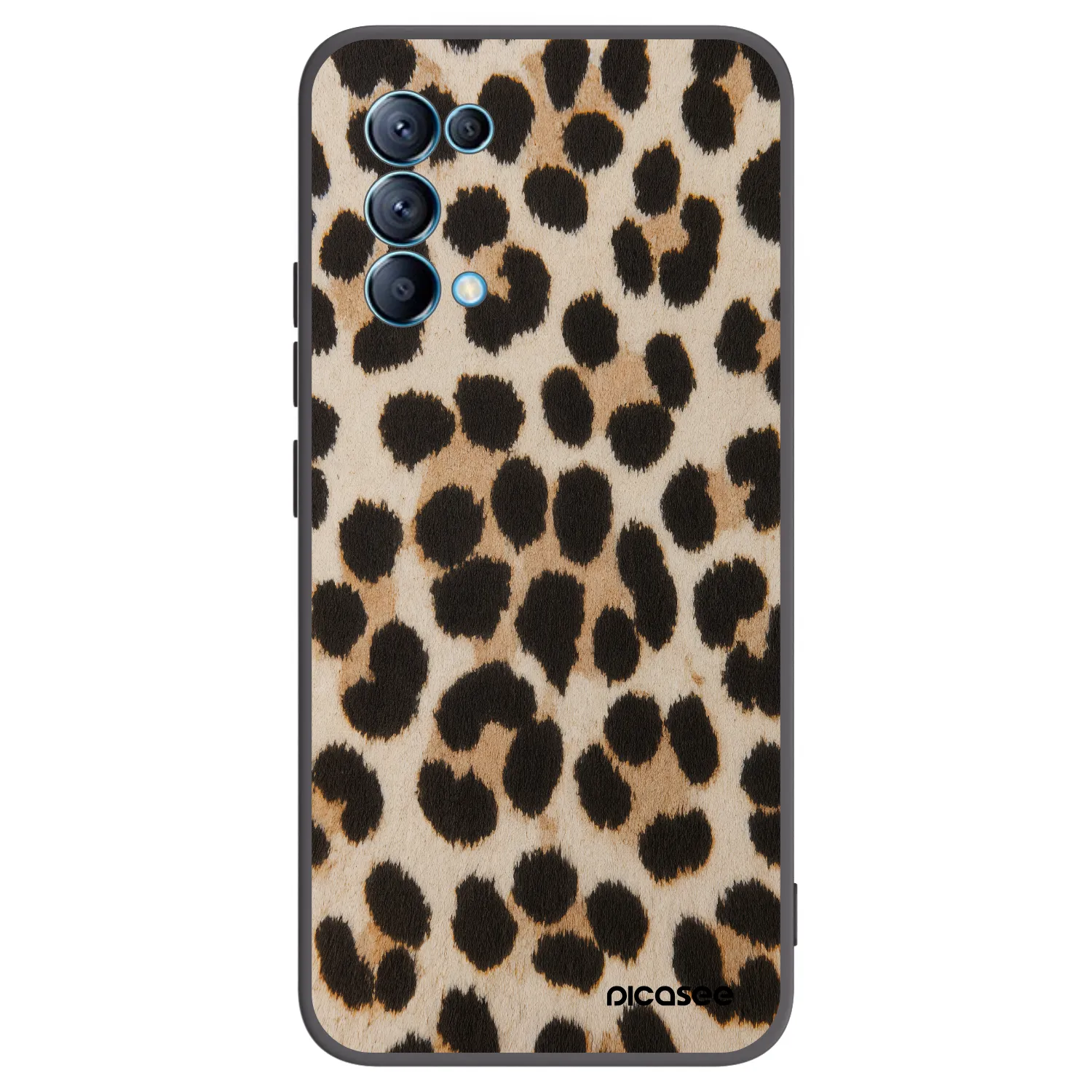 Picasee husă neagră din silicon pentru OPPO Reno 5 5G - Brown Tiger