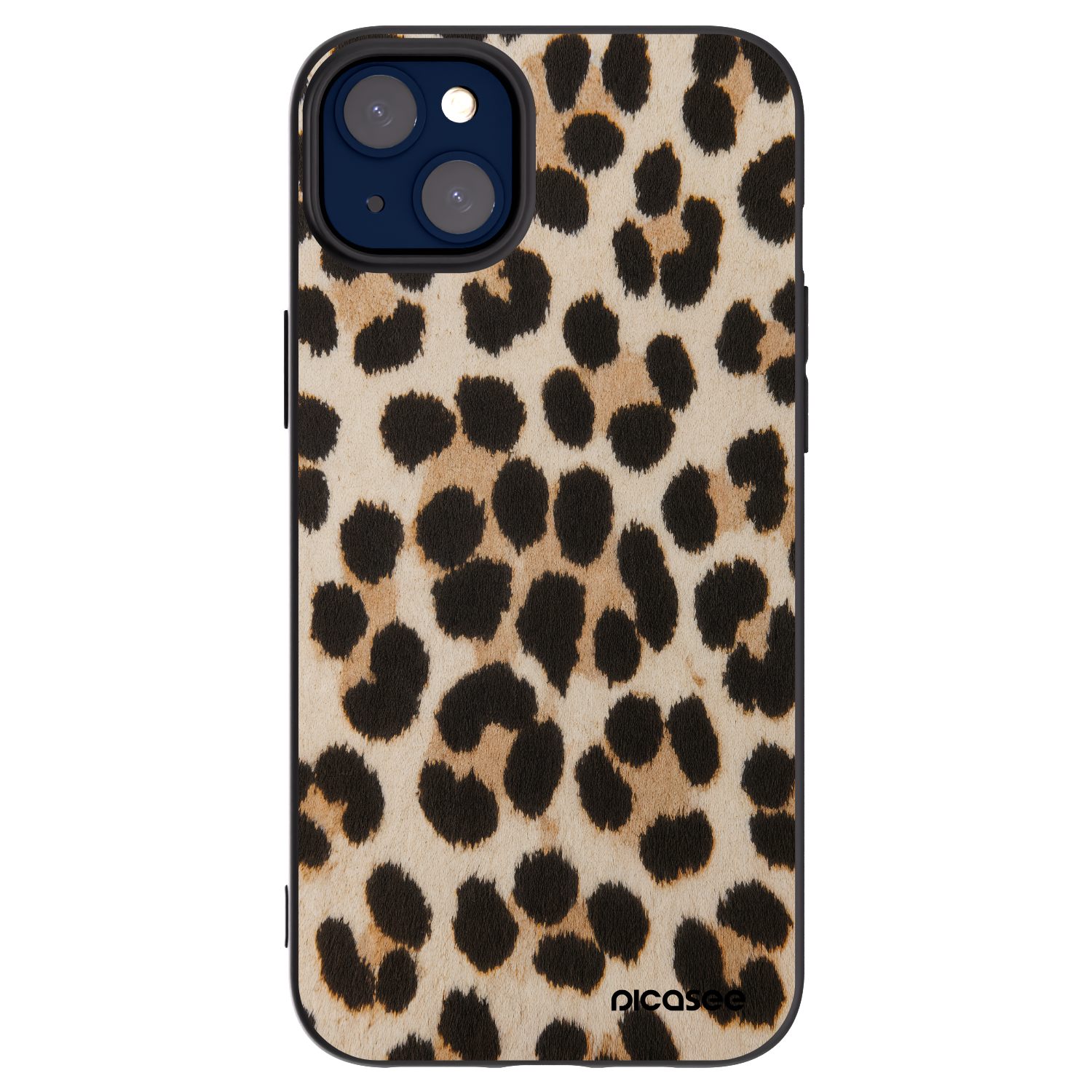 Picasee husă neagră din silicon pentru Apple iPhone 14 Plus - Brown Tiger