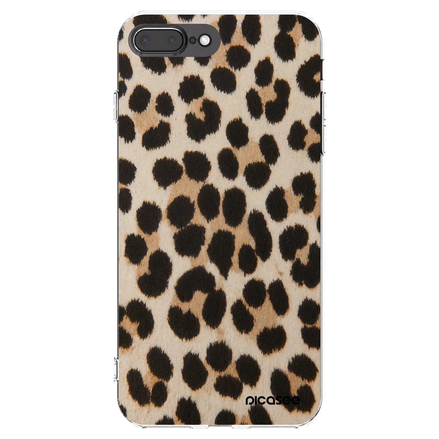 Picasee husă transparentă din silicon pentru Apple iPhone 8 Plus - Brown Tiger