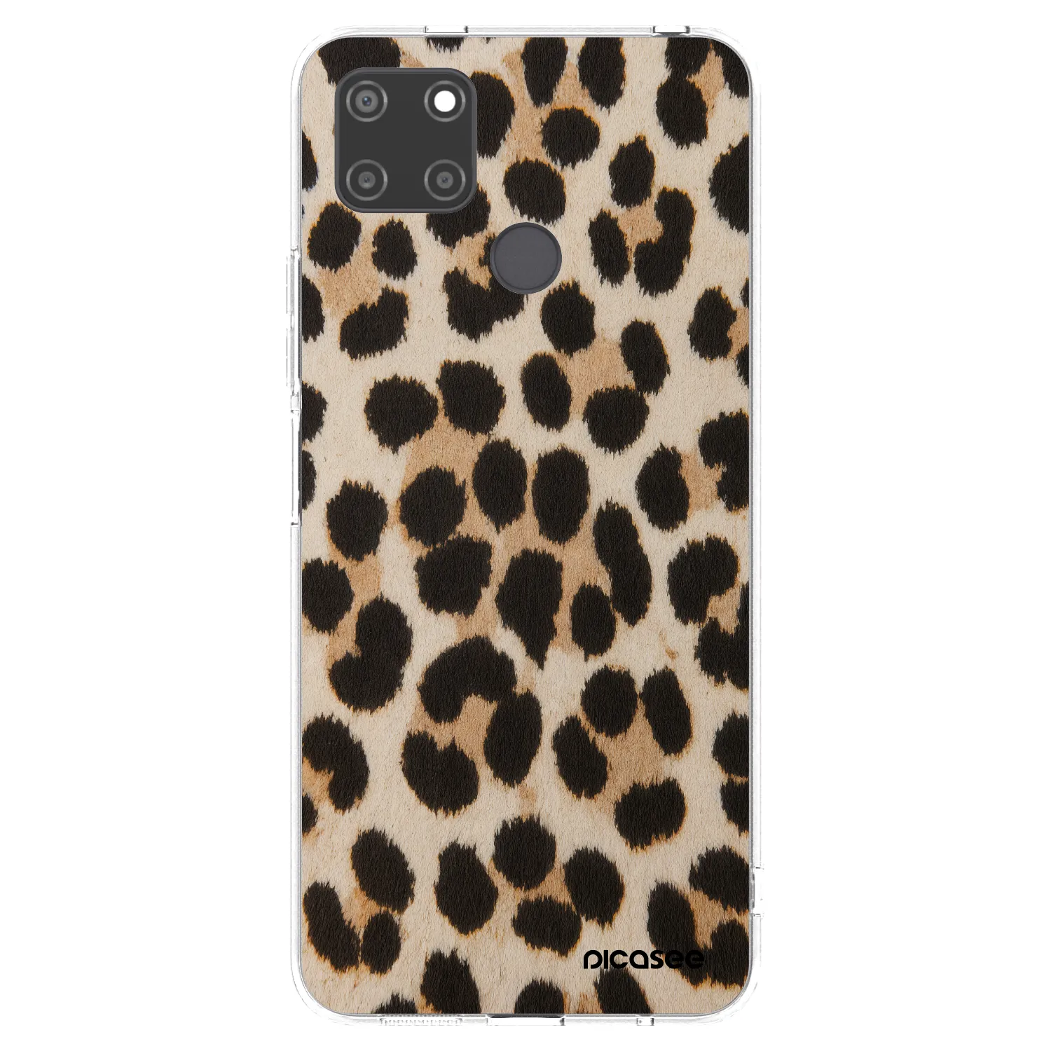 Picasee husă transparentă din silicon pentru Realme C21Y - Brown Tiger