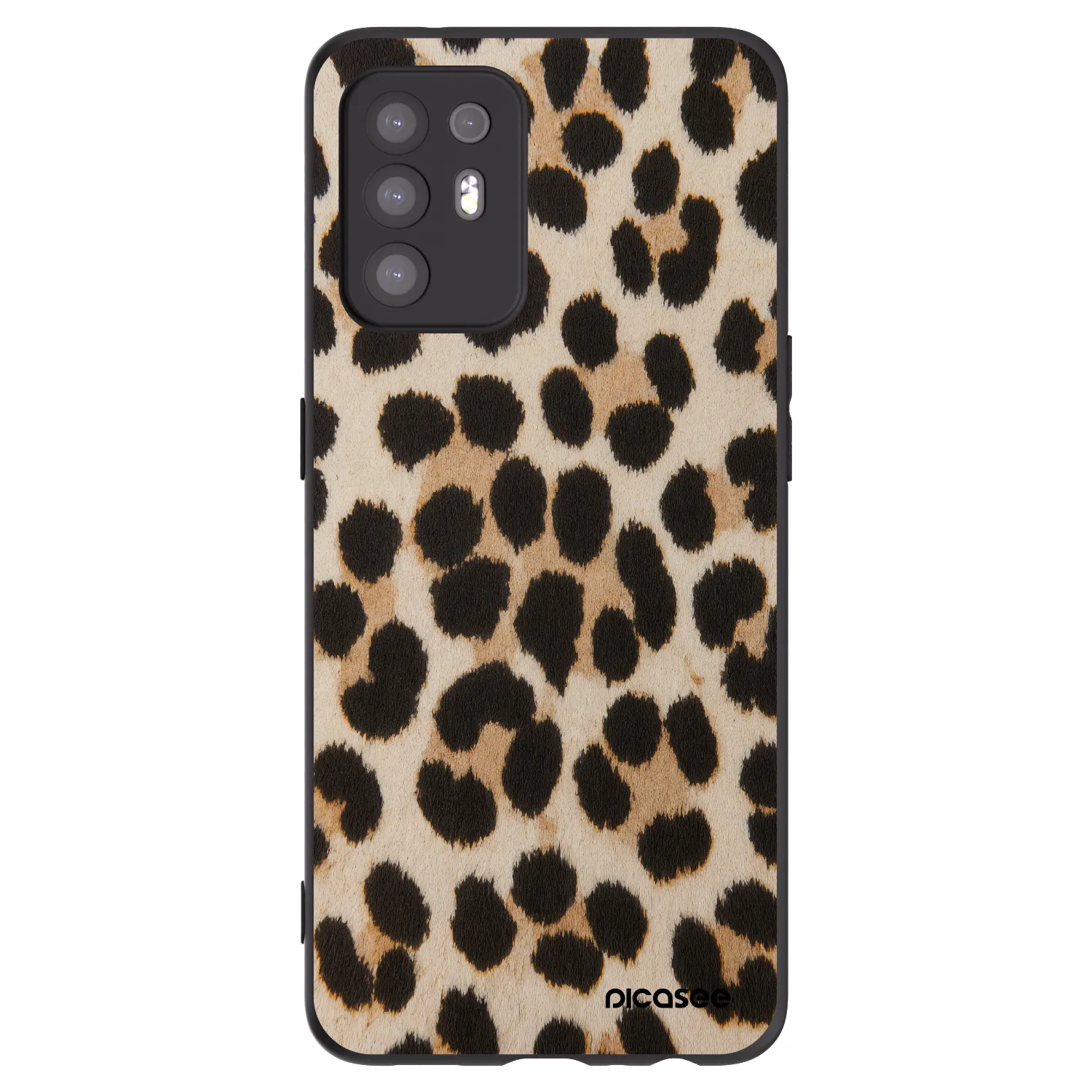 Picasee husă neagră din silicon pentru OPPO A94 5G - Brown Tiger