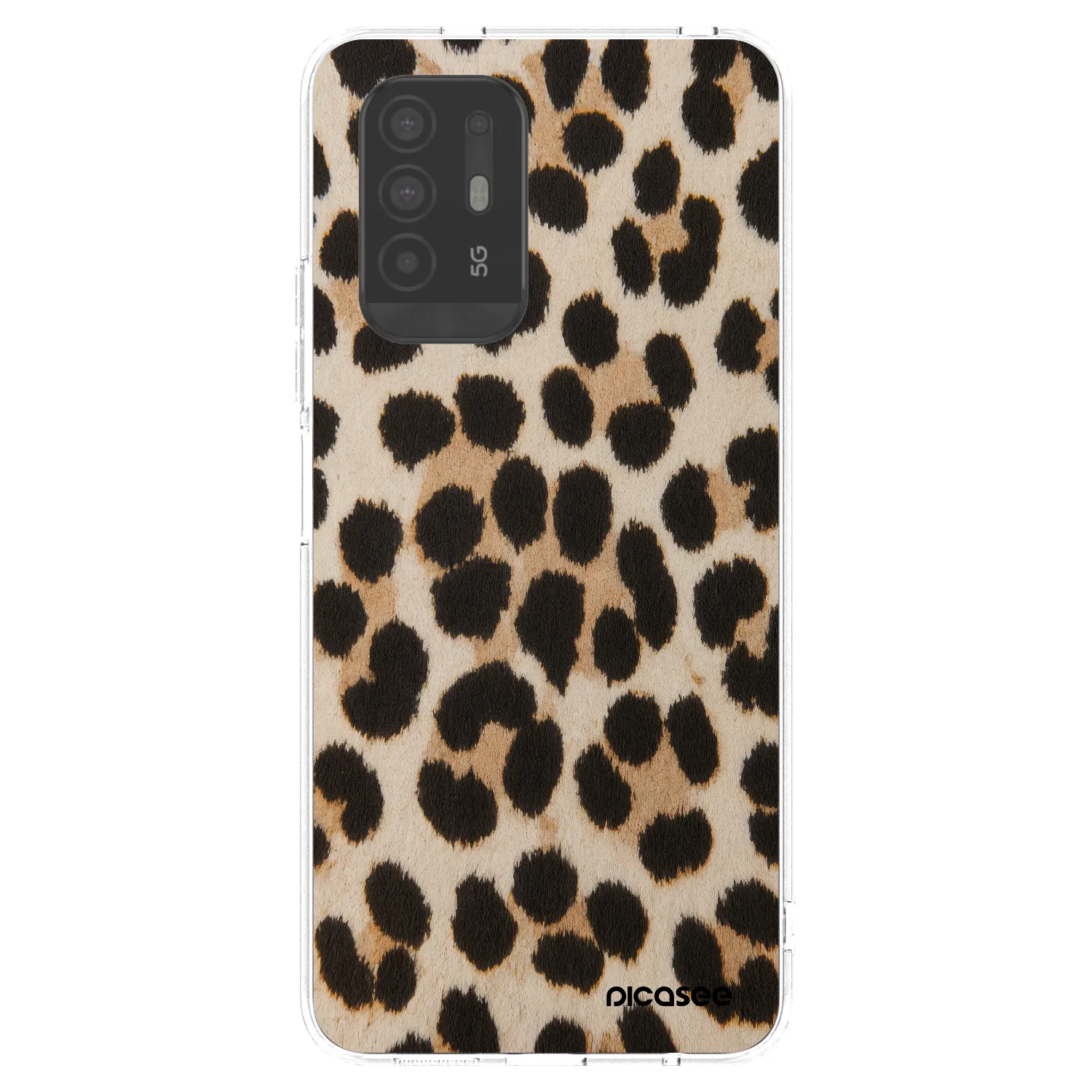 Picasee husă transparentă din silicon pentru OPPO A94 5G - Brown Tiger