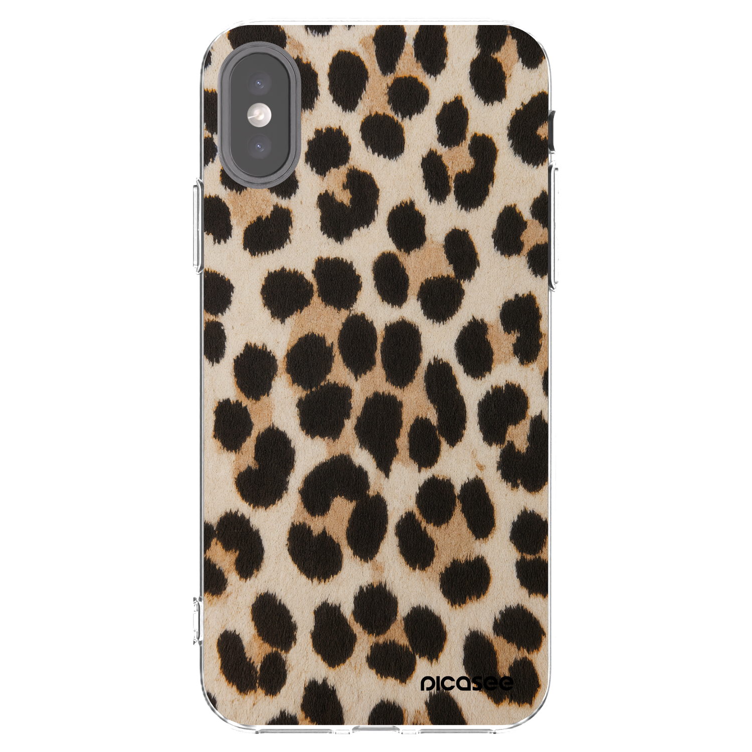 Picasee husă transparentă din silicon pentru Apple iPhone X/XS - Brown Tiger