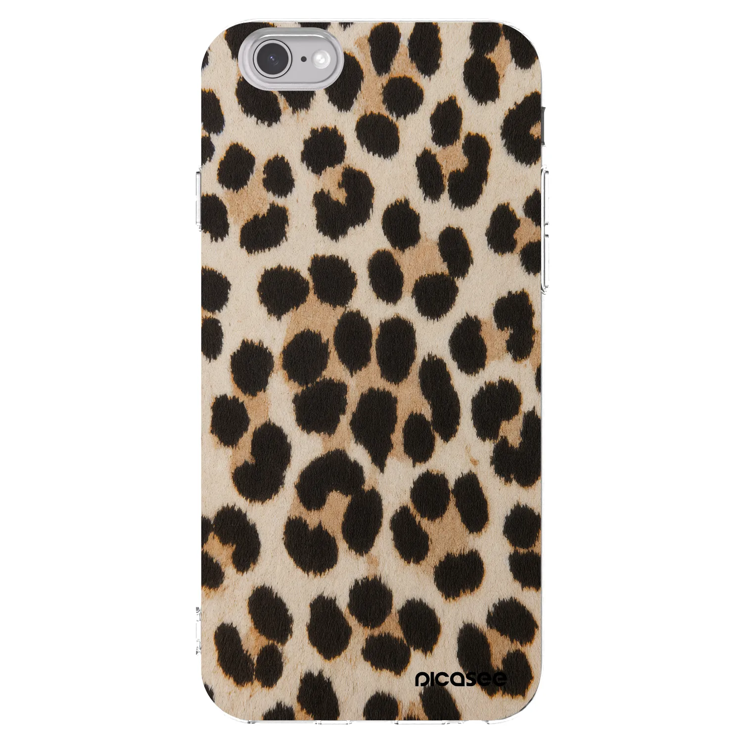 Picasee husă transparentă din silicon pentru Apple iPhone 6/6S - Brown Tiger