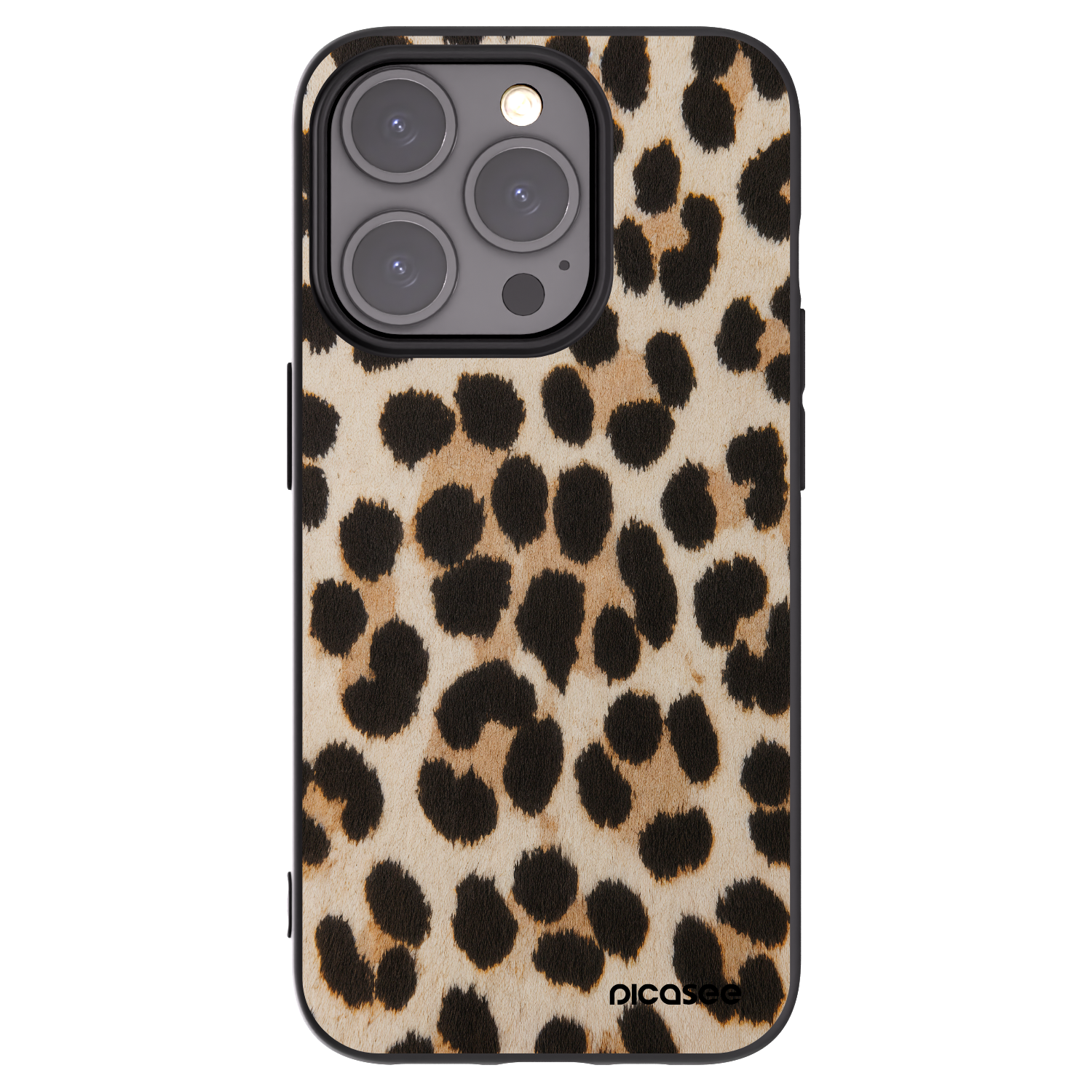 Picasee husă neagră din silicon pentru Apple iPhone 15 Pro - Brown Tiger
