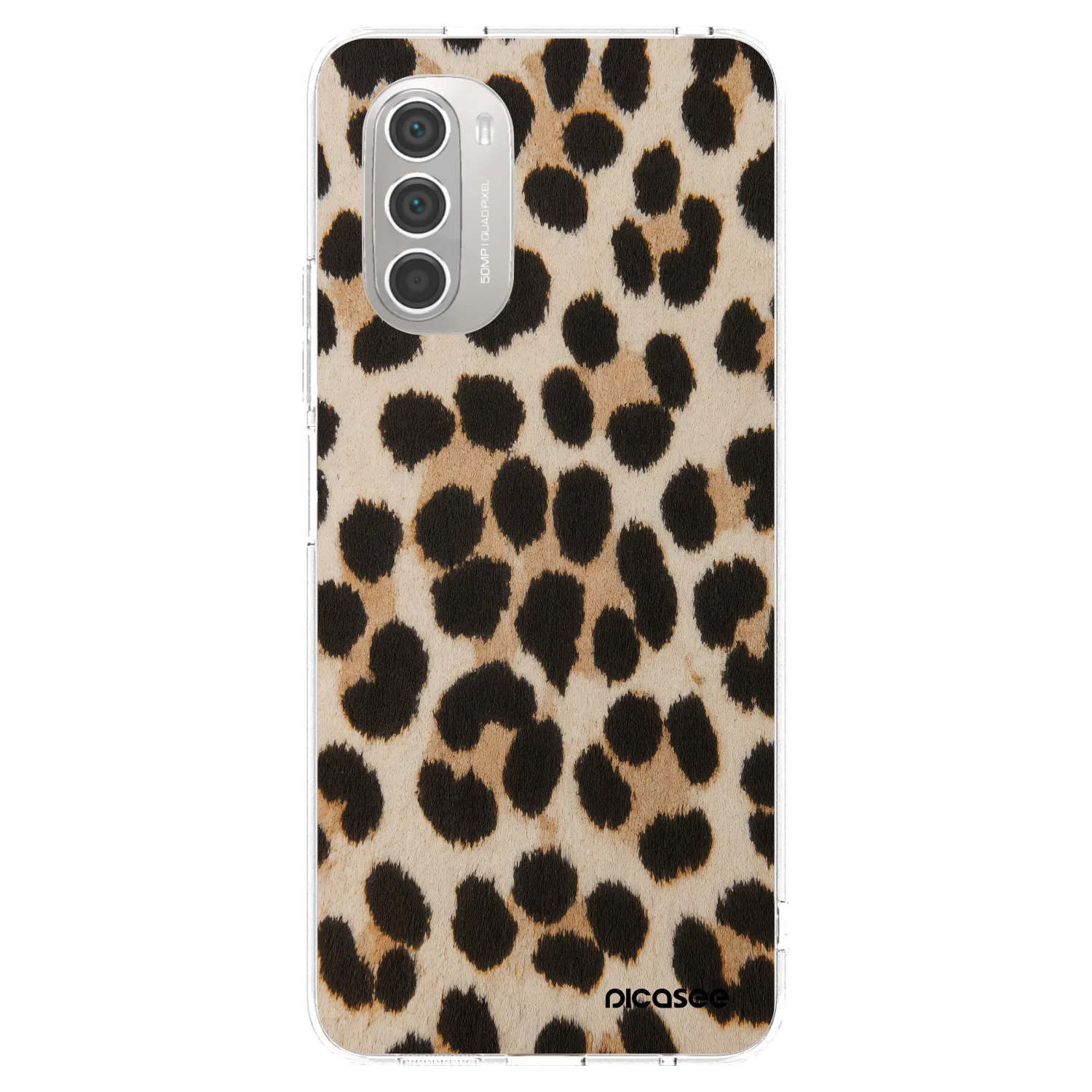 Picasee husă transparentă din silicon pentru Motorola Moto G51 - Brown Tiger