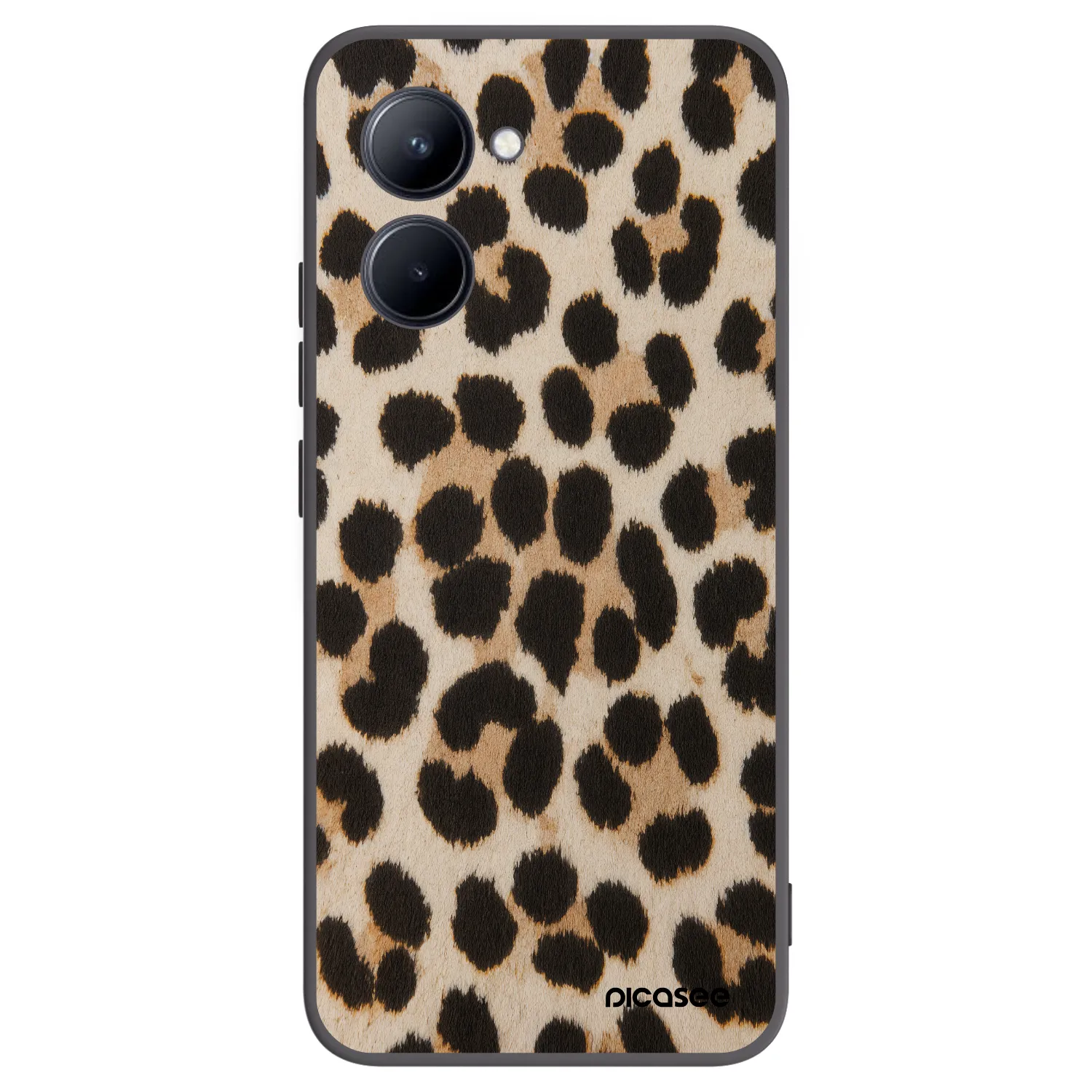 Picasee husă neagră din silicon pentru Realme C33 (2023) - Brown Tiger