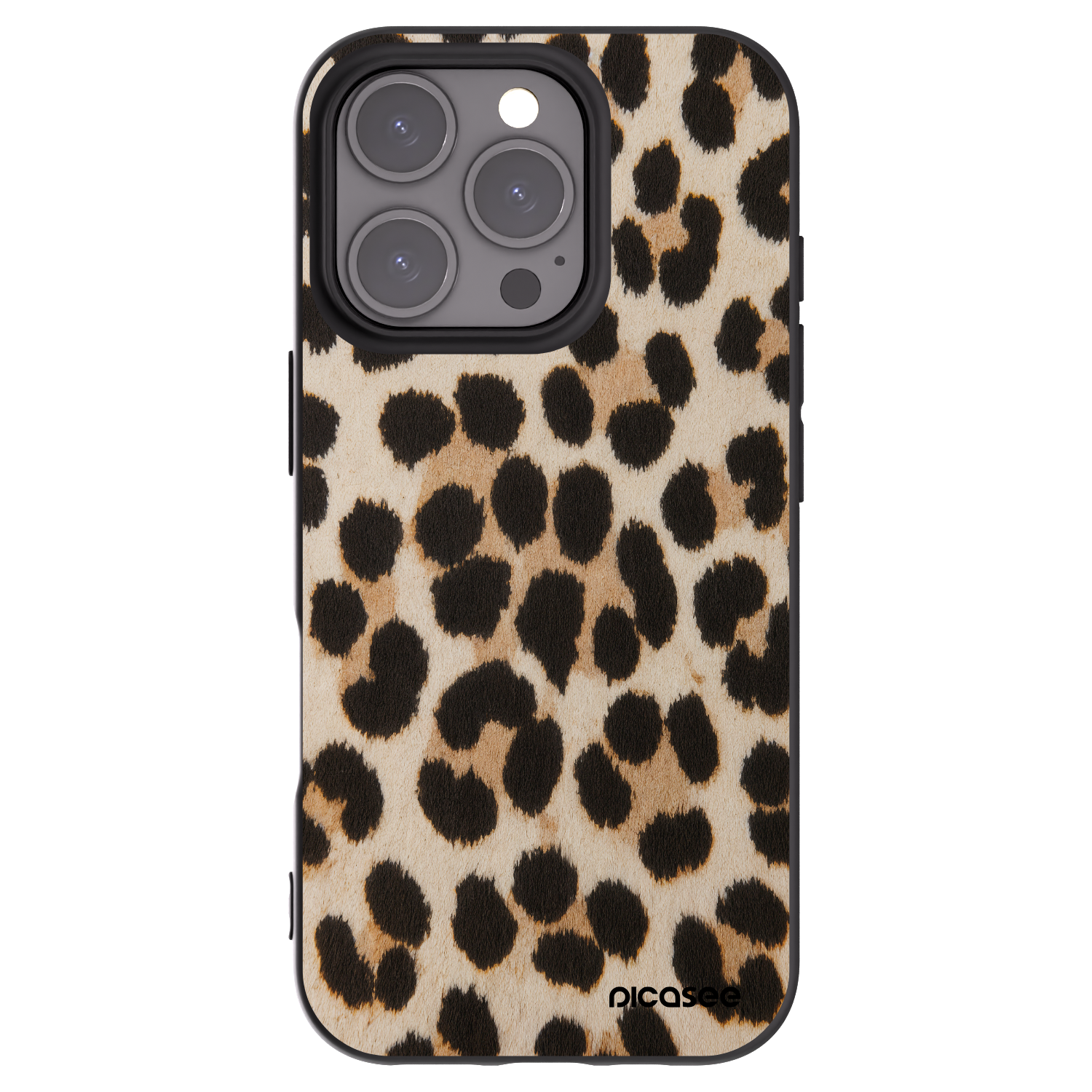 Picasee husă neagră din silicon pentru Apple iPhone 16 Pro - Brown Tiger