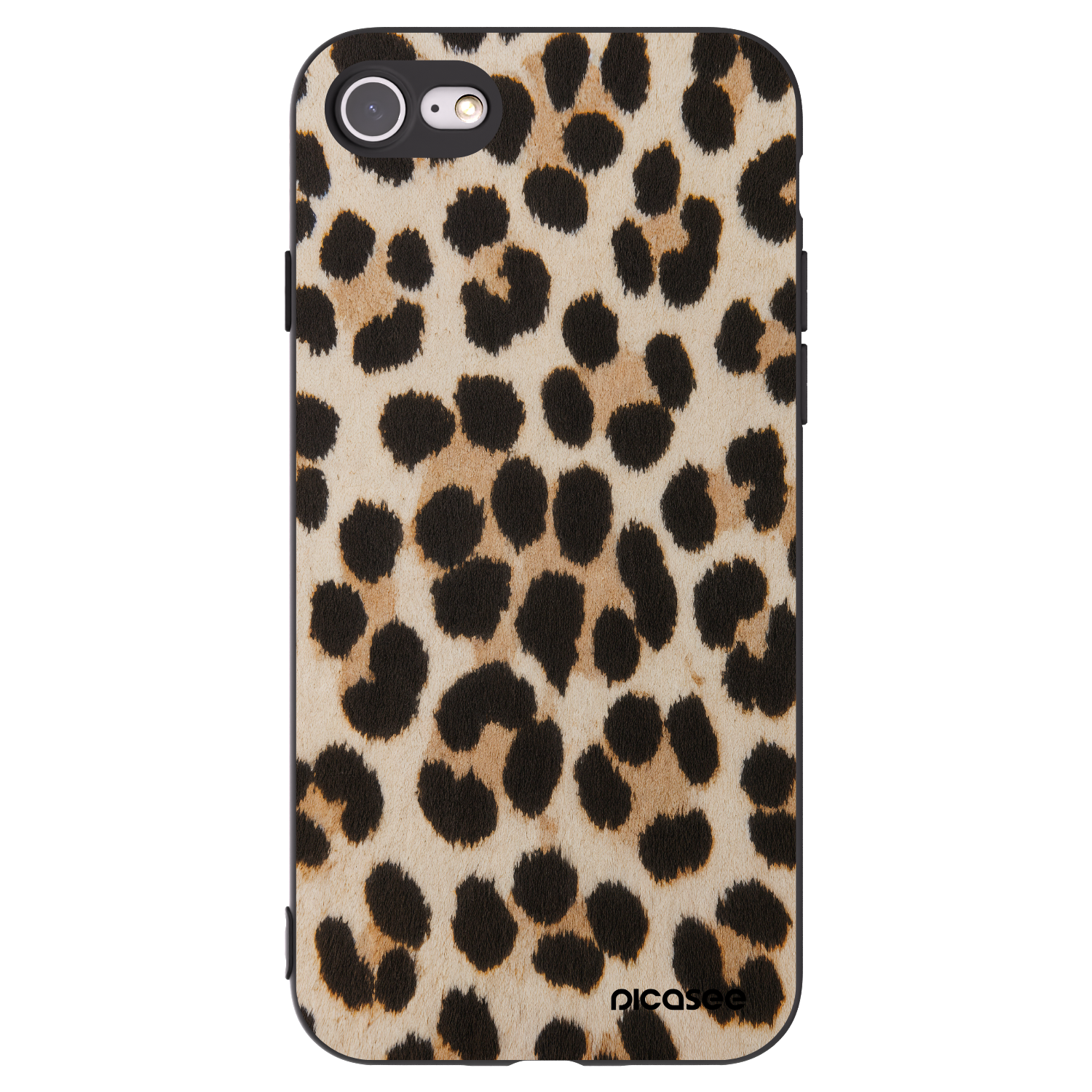 Picasee husă neagră din silicon pentru Apple iPhone 8 - Brown Tiger