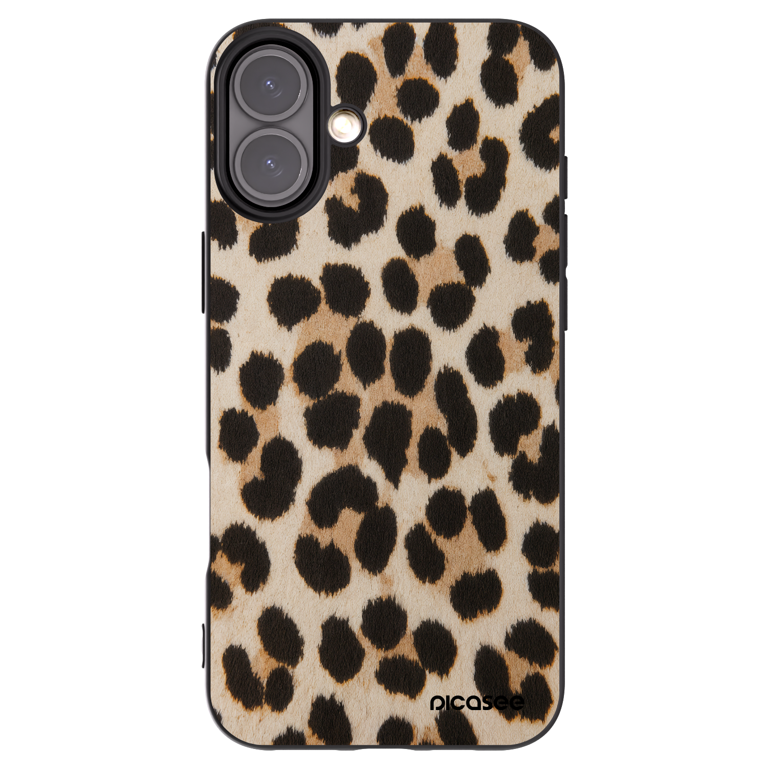 Picasee husă neagră din silicon pentru Apple iPhone 16 Plus - Brown Tiger