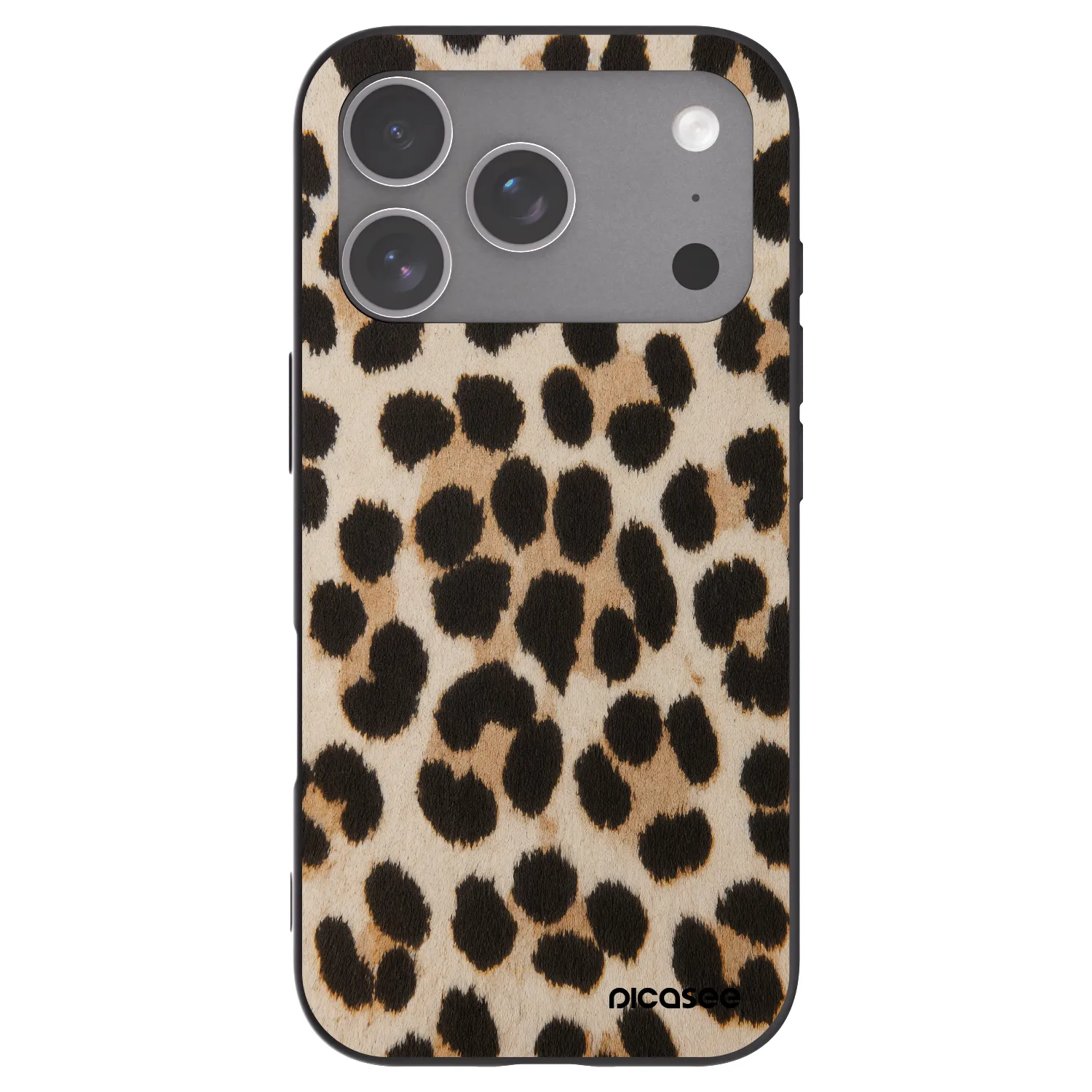 Picasee husă neagră din silicon pentru Apple iPhone 18 Pro - Brown Tiger