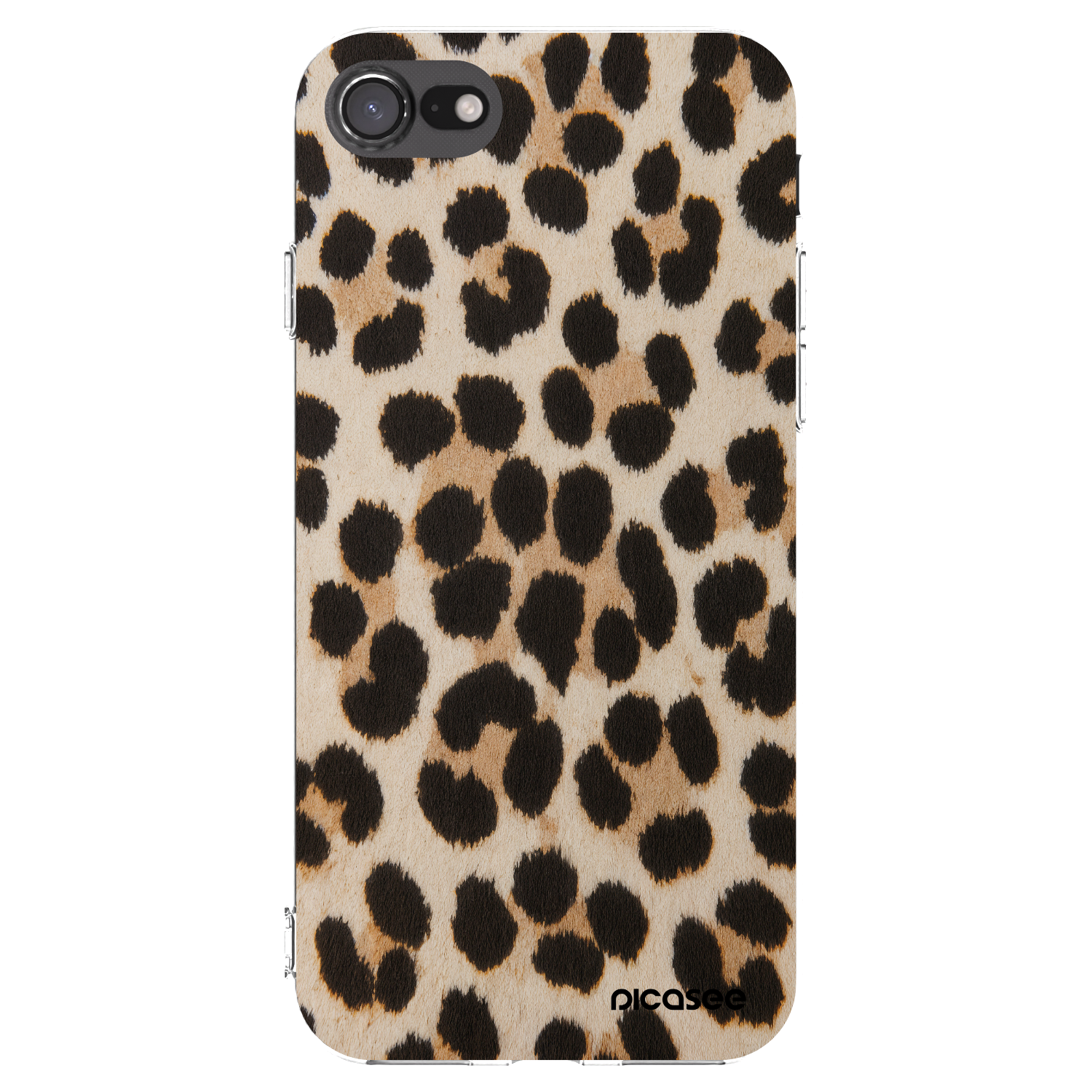 Picasee husă transparentă din silicon pentru Apple iPhone 8 - Brown Tiger