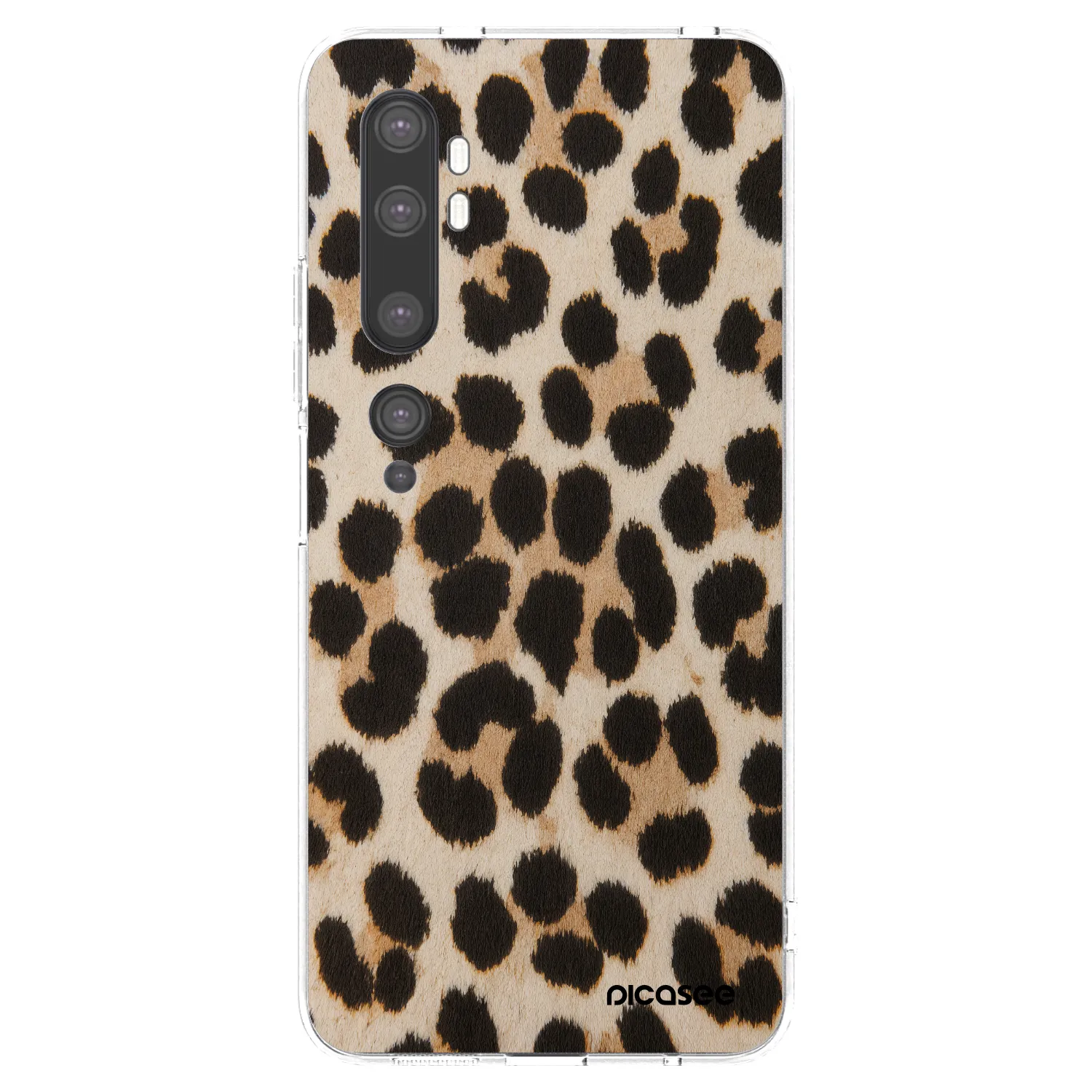 Picasee husă transparentă din silicon pentru Xiaomi Mi Note 10 (Pro) - Brown Tiger