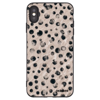 Picasee husă neagră din silicon pentru Apple iPhone XS Max - Inked