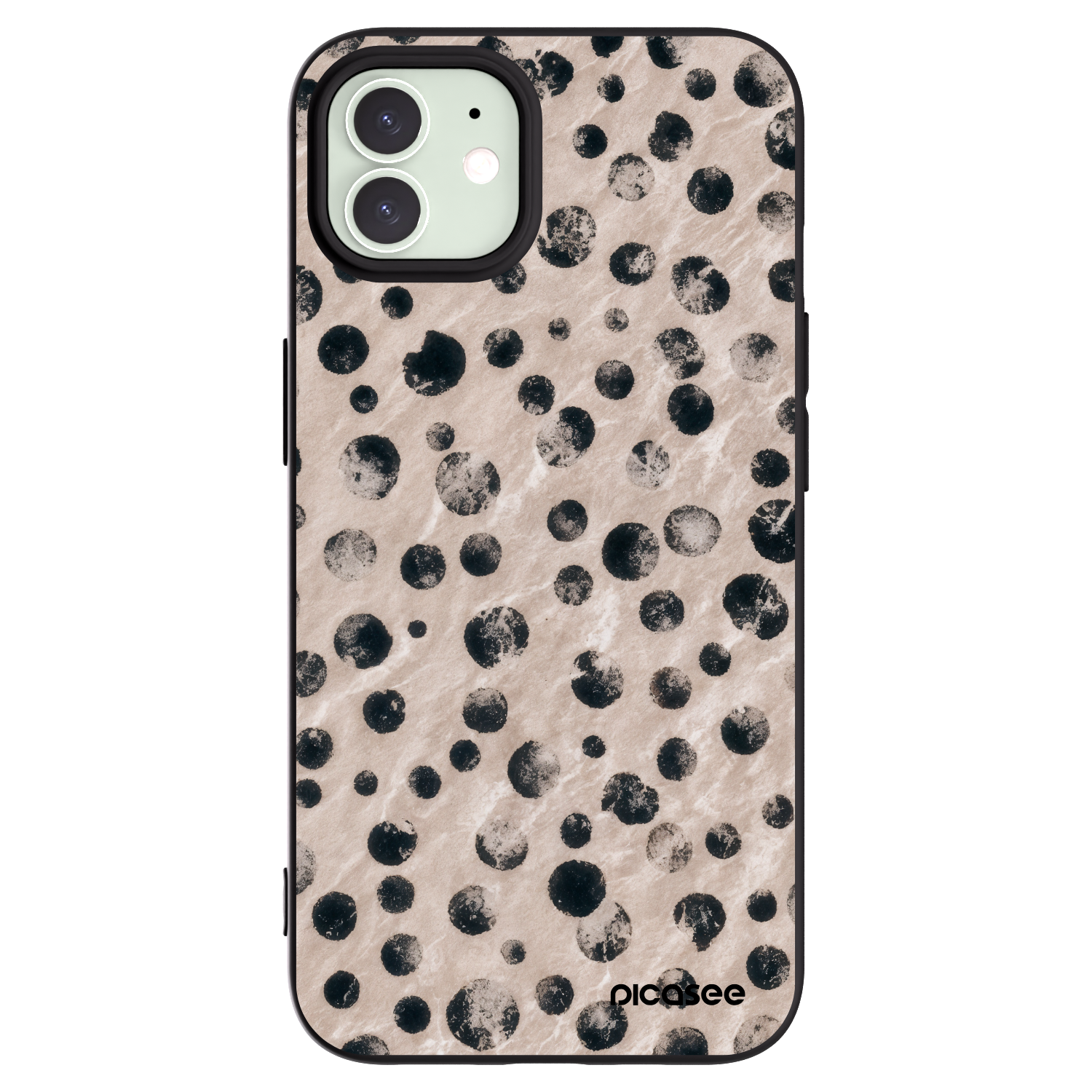 Picasee husă neagră din silicon pentru Apple iPhone 12 - Inked