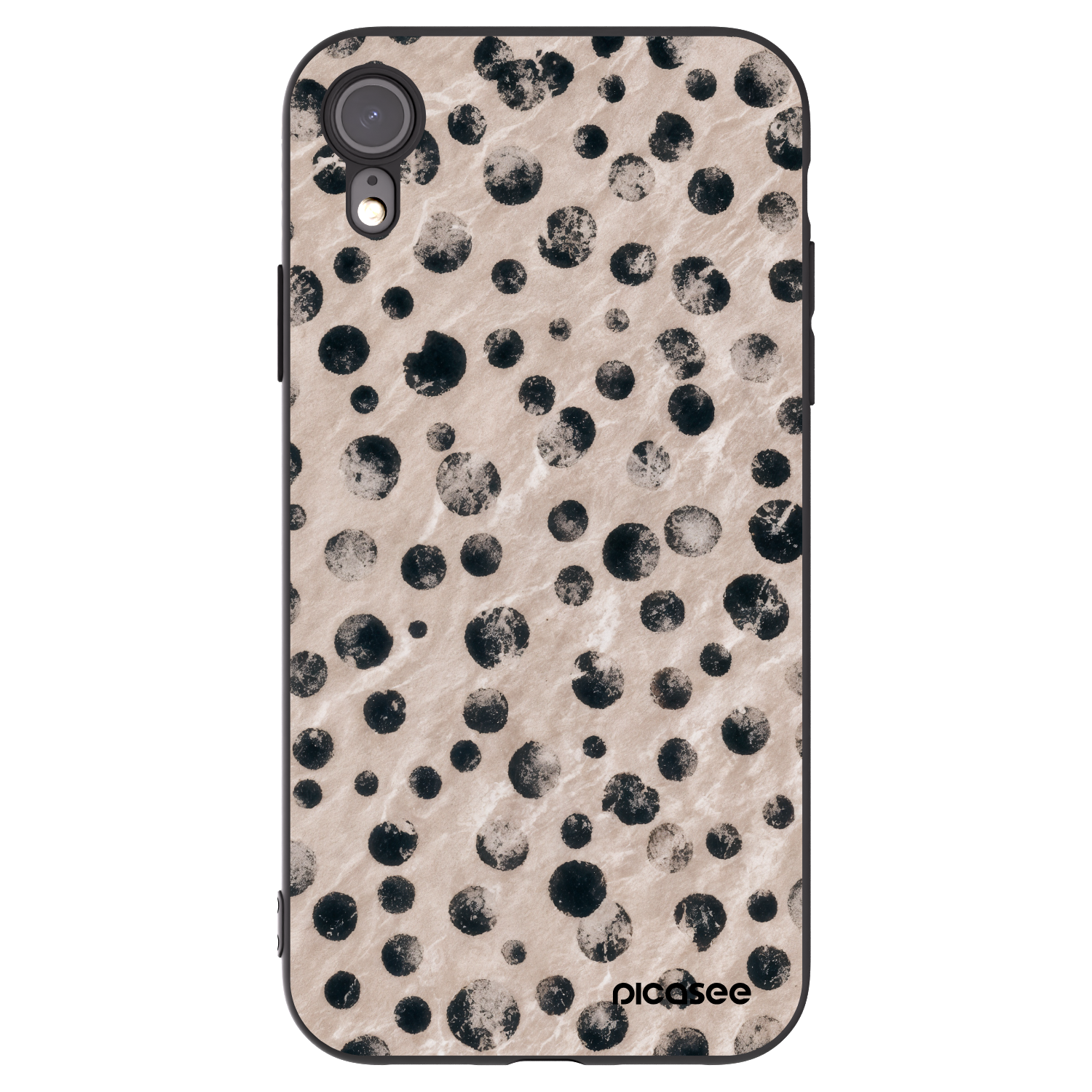 Picasee husă neagră din silicon pentru Apple iPhone XR - Inked