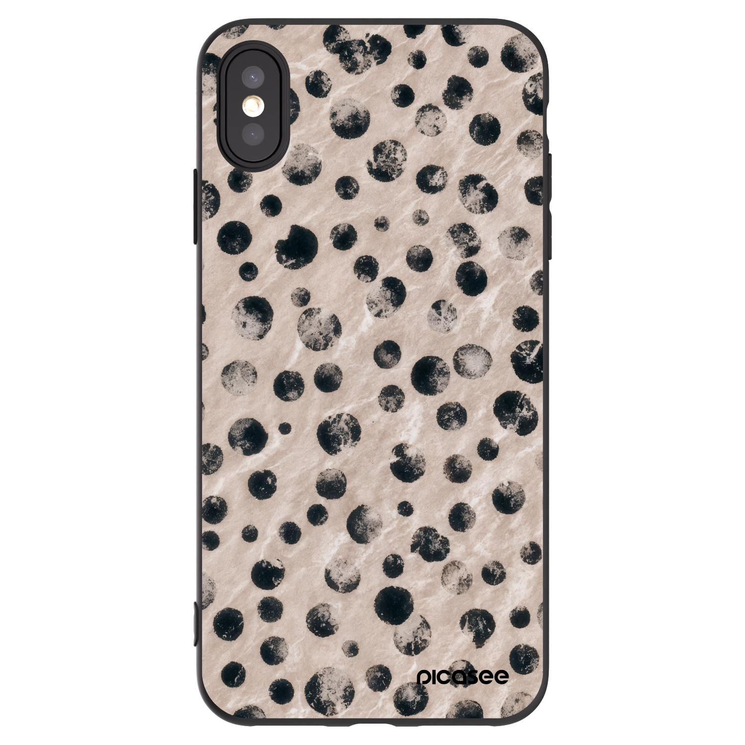 Picasee husă neagră din silicon pentru Apple iPhone XS Max - Inked