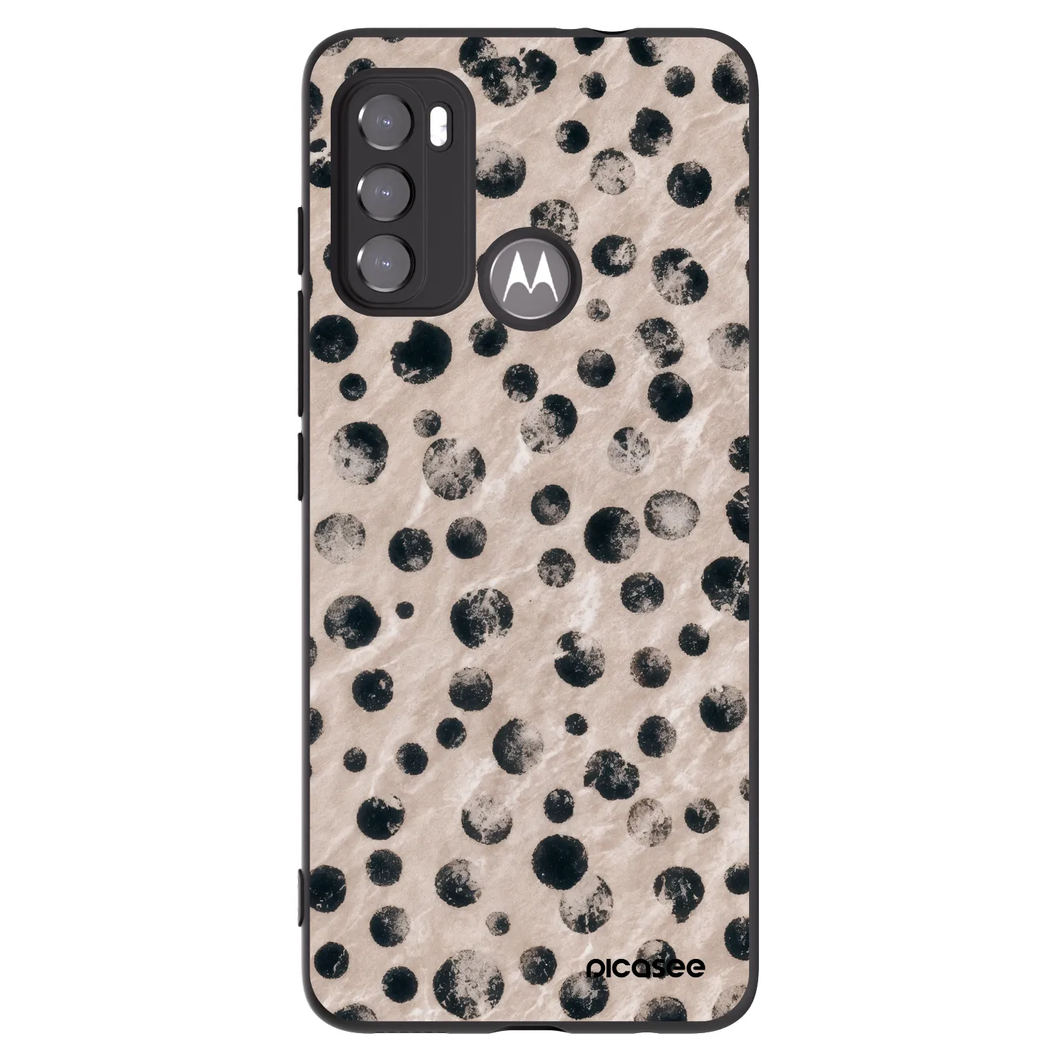 Picasee husă neagră din silicon pentru Motorola Moto G60 - Inked
