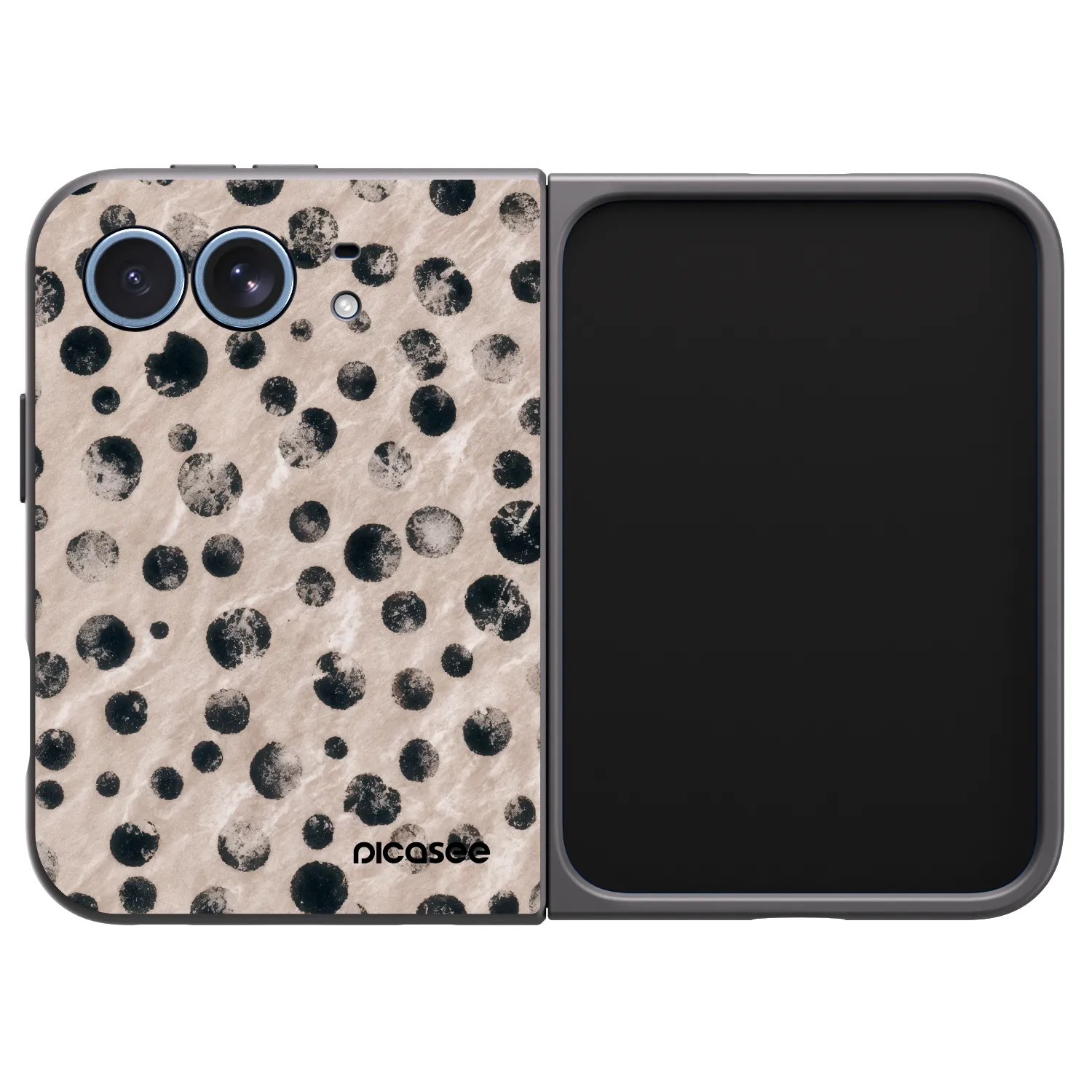 Picasee husă neagră din silicon pentru Apple iPhone Duo - Inked