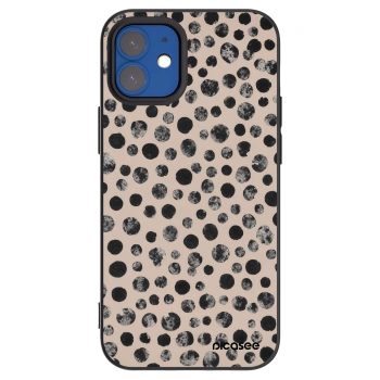 Picasee husă neagră din silicon pentru Apple iPhone 12 mini - Dots