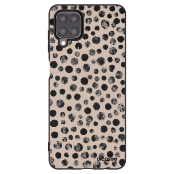 Picasee husă neagră din silicon pentru Samsung Galaxy A12 A125F - Dots