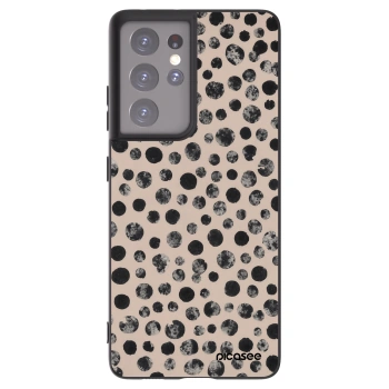 Picasee husă neagră din silicon pentru Samsung Galaxy S21 Ultra 5G G998B - Dots