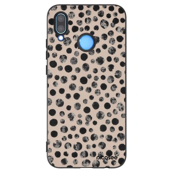 Picasee husă neagră din silicon pentru Huawei P20 Lite - Dots