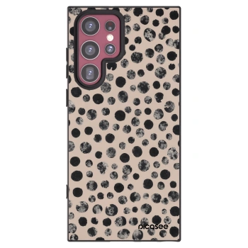 Picasee husă neagră din silicon pentru Samsung Galaxy S22 Ultra 5G - Dots