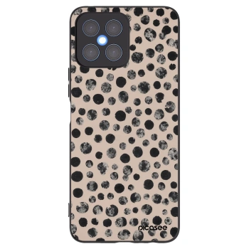 Picasee husă neagră din silicon pentru Honor X8 4G - Dots