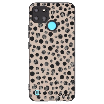 Picasee husă neagră din silicon pentru Realme C21Y - Dots