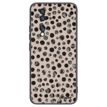 Picasee husă neagră din silicon pentru Honor 70 - Dots