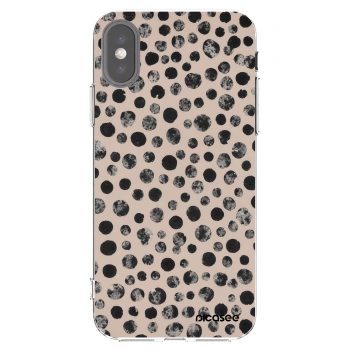 Picasee husă transparentă din silicon pentru Apple iPhone X/XS - Dots