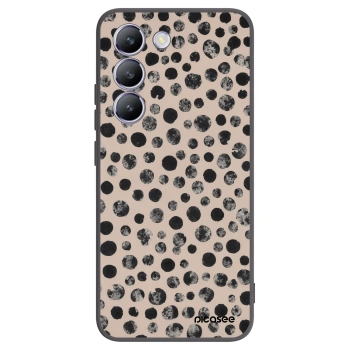 Picasee husă neagră din silicon pentru Vivo V40 SE 5G - Dots