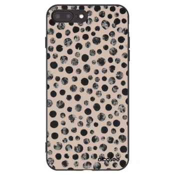 Picasee husă neagră din silicon pentru Apple iPhone 7 Plus - Dots
