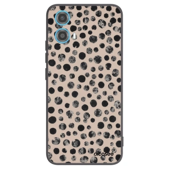 Picasee husă neagră din silicon pentru Motorola Moto G34 5G - Dots