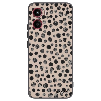Picasee husă neagră din silicon pentru Motorola Moto G05 - Dots