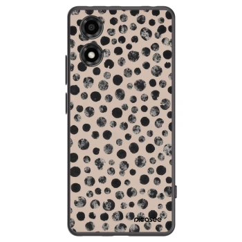 Picasee husă neagră din silicon pentru Motorola Moto E14 - Dots