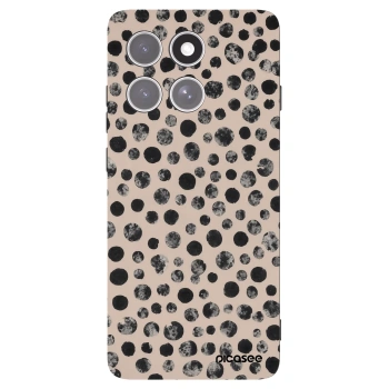 Picasee husă neagră din silicon pentru Motorola Edge 60 Pro - Dots