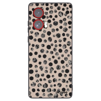 Picasee husă neagră din silicon pentru Motorola Edge 50 Fusion - Dots