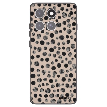 Picasee husă neagră din silicon pentru Motorola Edge 60 Fusion - Dots