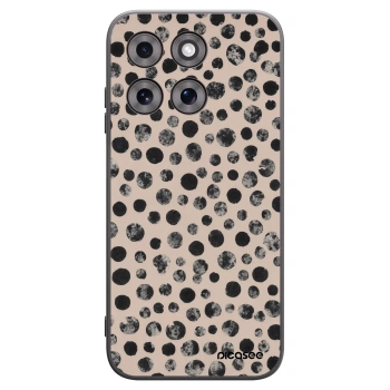 Picasee husă neagră din silicon pentru Motorola Moto G77 - Dots