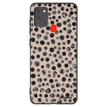 Picasee husă neagră din silicon pentru Samsung Galaxy A21s - Dots