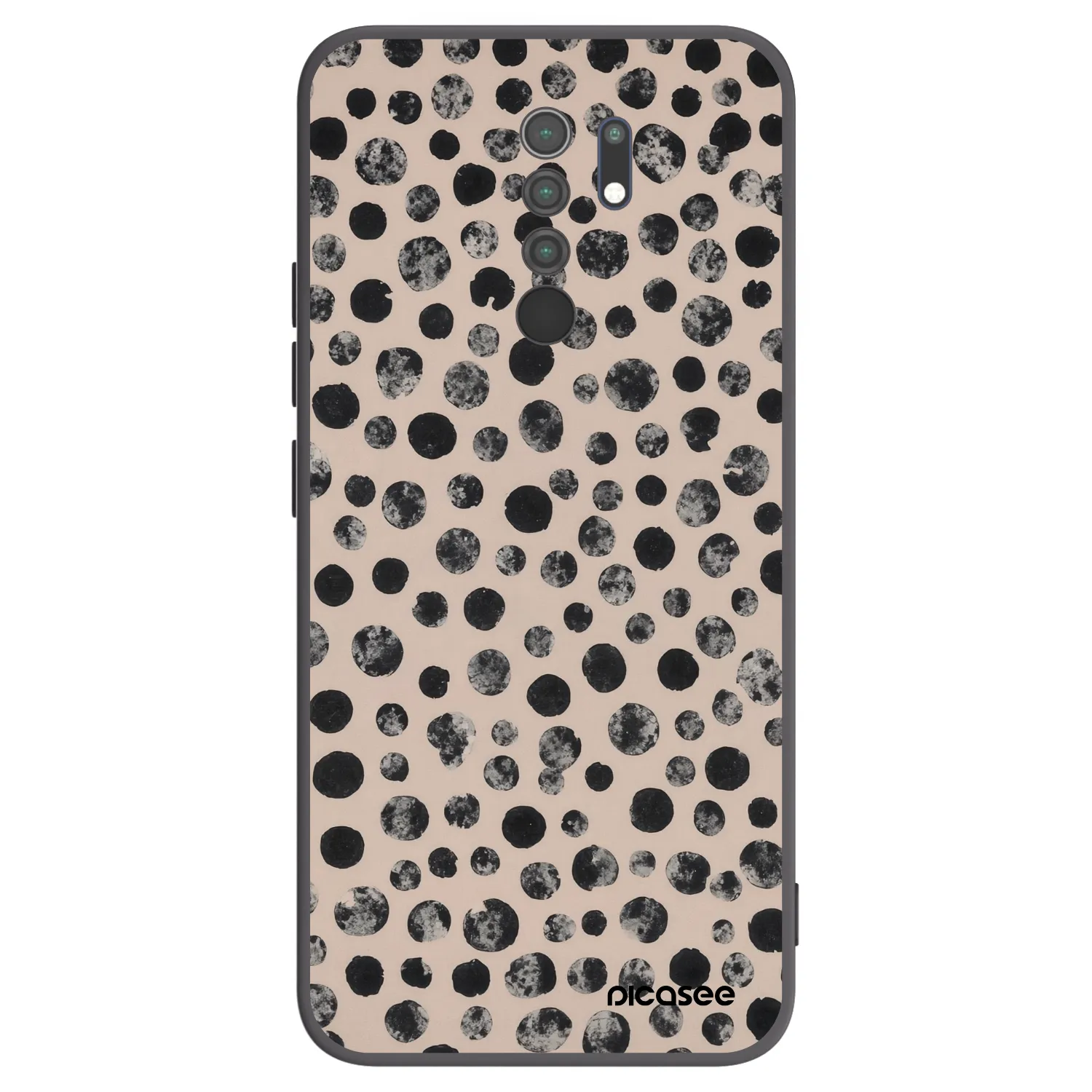 Picasee husă neagră din silicon pentru Xiaomi Redmi 9 - Dots