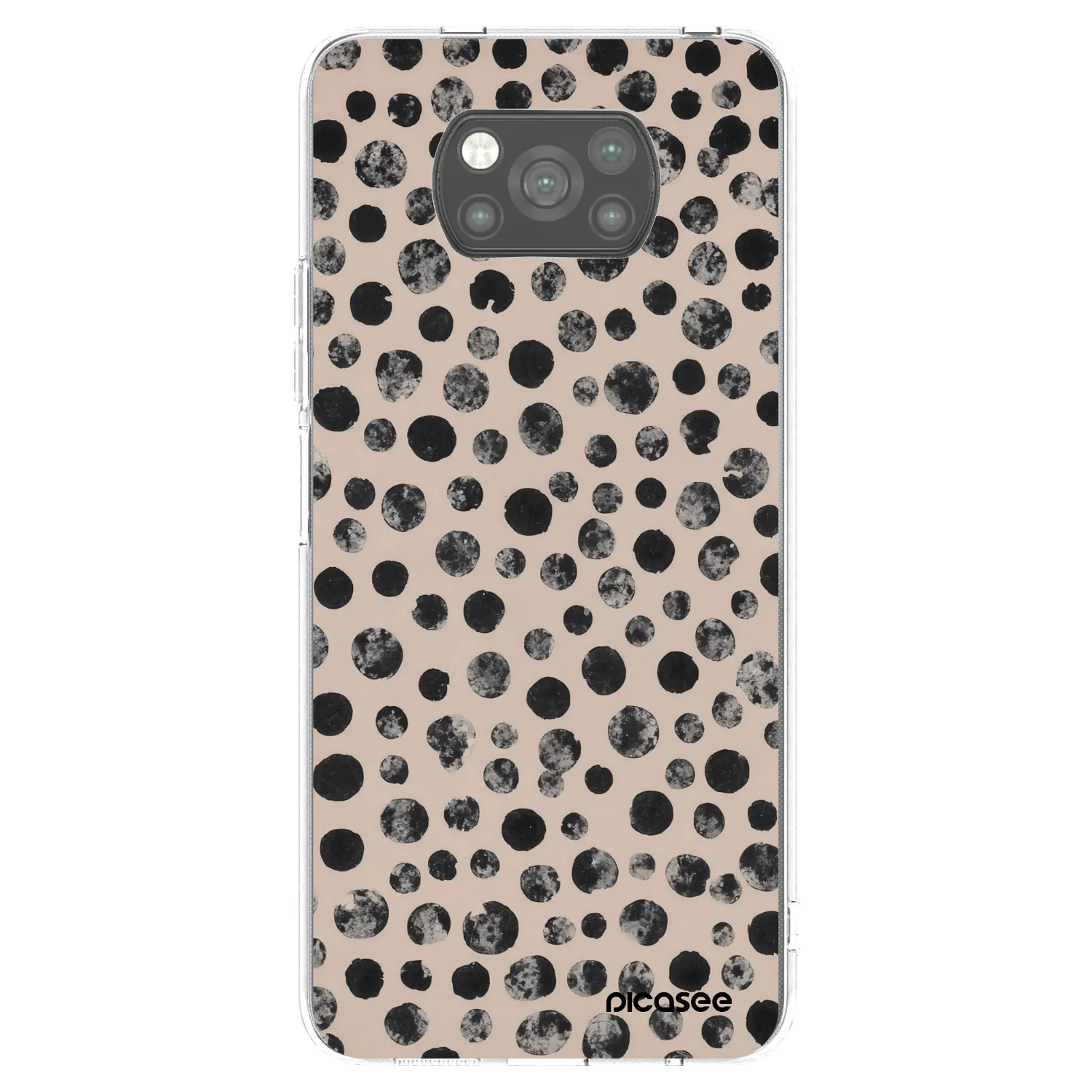 Picasee husă neagră din silicon pentru Xiaomi Poco X3 - Dots