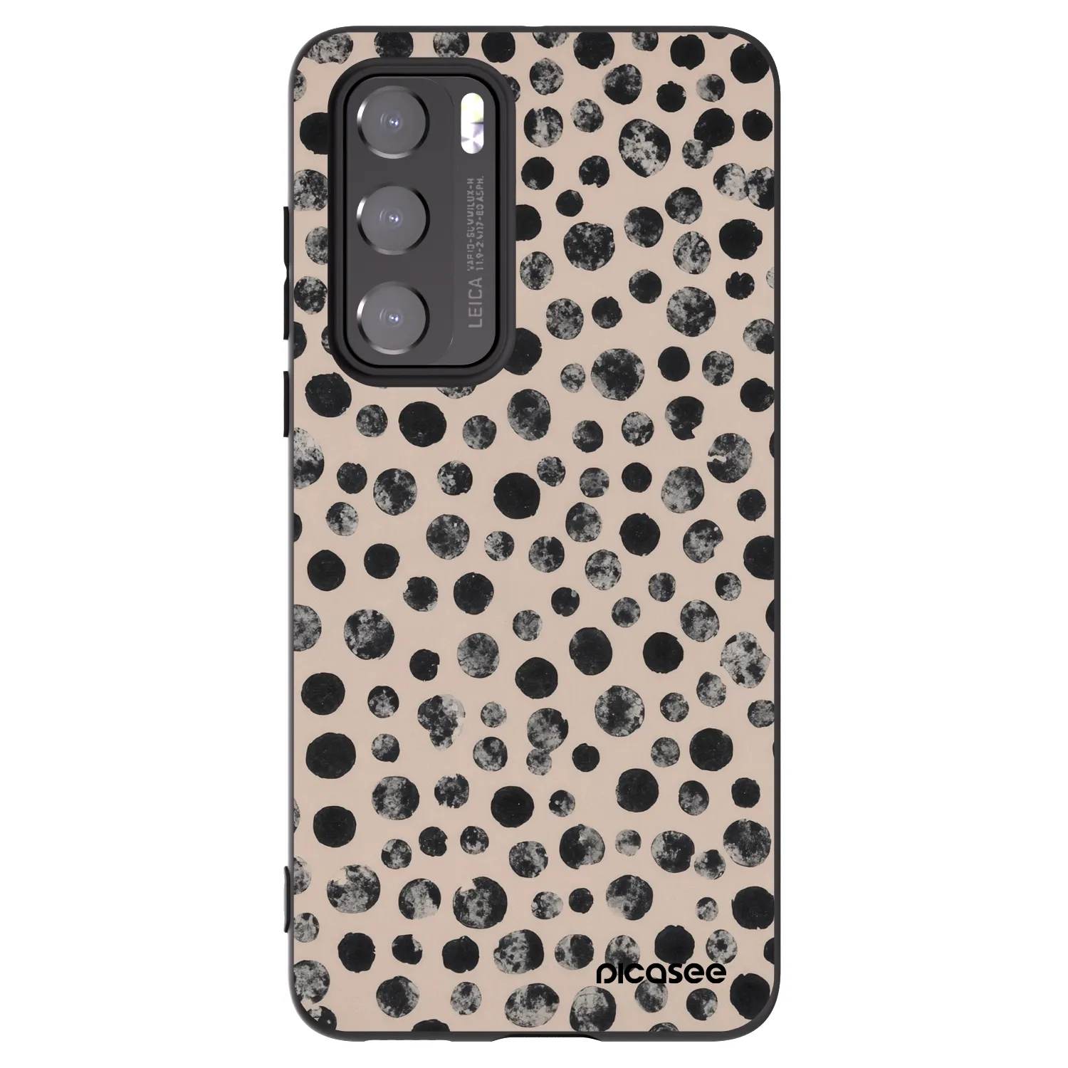 Picasee husă neagră din silicon pentru Huawei P40 - Dots