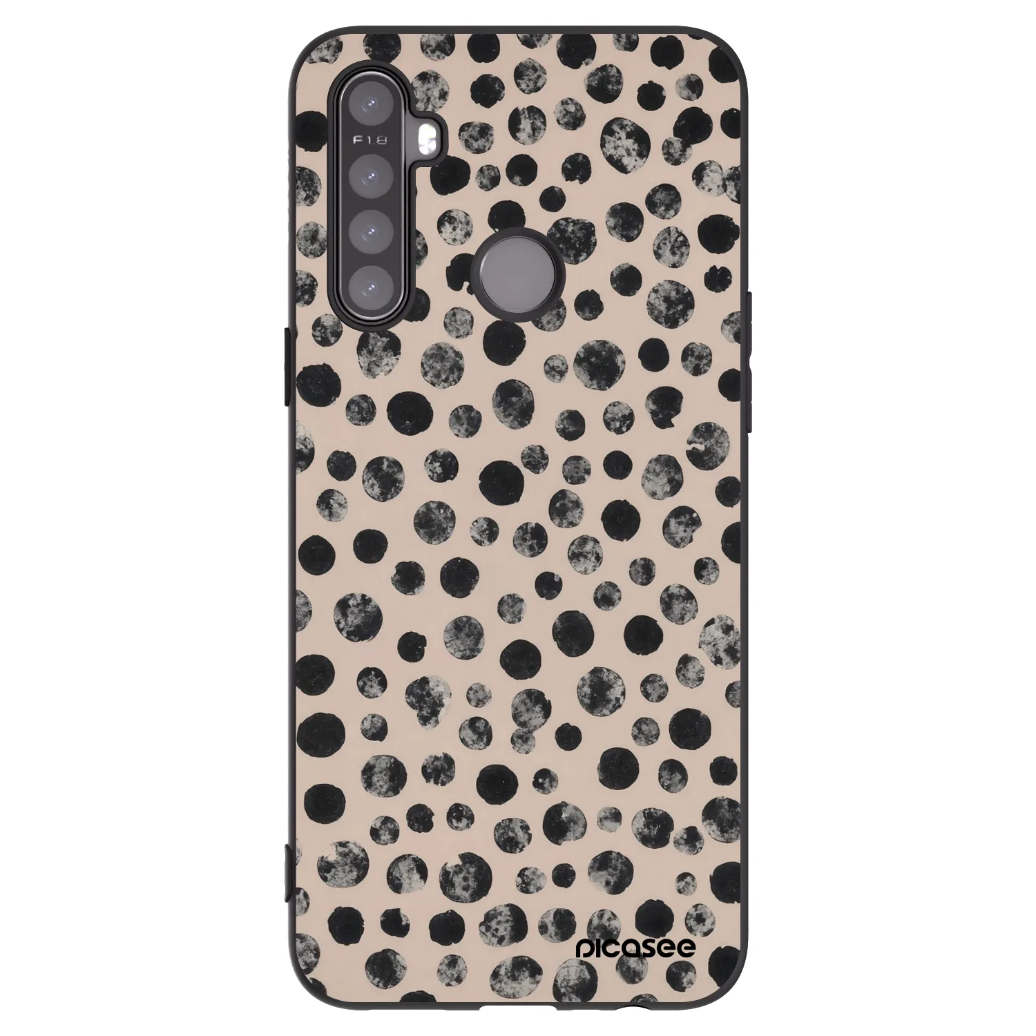 Picasee husă neagră din silicon pentru Realme 6i - Dots